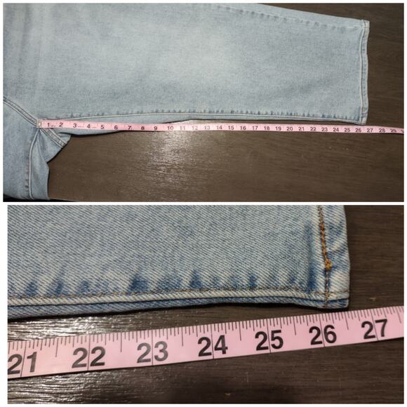 Levi's Ribcage Straight Ankle Jeans Plus Sz 18W Light Wash Button Fly - Picture 7 of 16